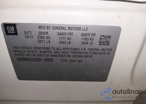 2012 Cadillac Cts Luxury from USA, damaged, VIN 1G6DG5E55C0119832